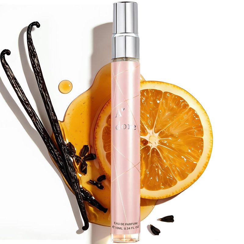 Bellamila A'dore Orange Blossom & Ambery Vanilla Eau De Parfum for Women, Sweet Gourmand Scent with Juicy Mandarin, Creamy Amber & Velvet Musk, Long-Lasting Warm Fragrance 0.34 oz Travel Perfume