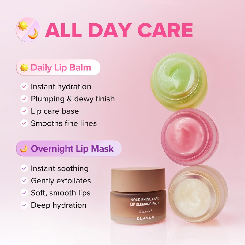 Klavuu Lip Mask Sleeping Pack (0.7oz) – Overnight Deep Hydrating Korean Lip Balm Treatment for Very Dry, Chapped Lips | Lip Lightening & Plumping with Instant Hydration | Gentle Exfoliating (Melon)