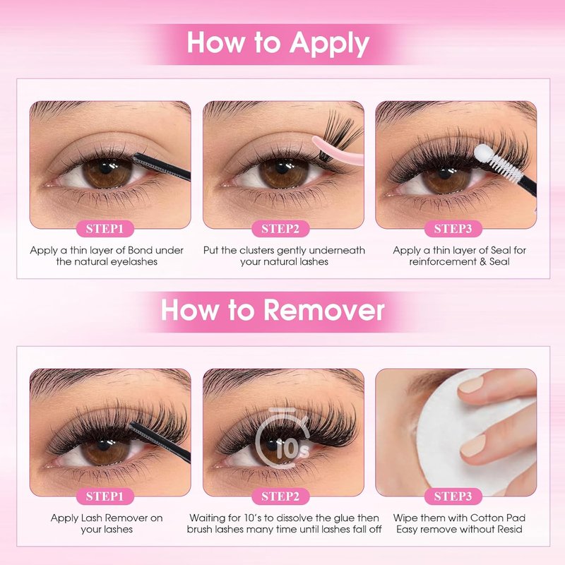 FADLASH 3-in-1 Lash Bond & Seal Remover Set - Gentle Formula for DIY Eyelash Extensions | 72-Hour Hold