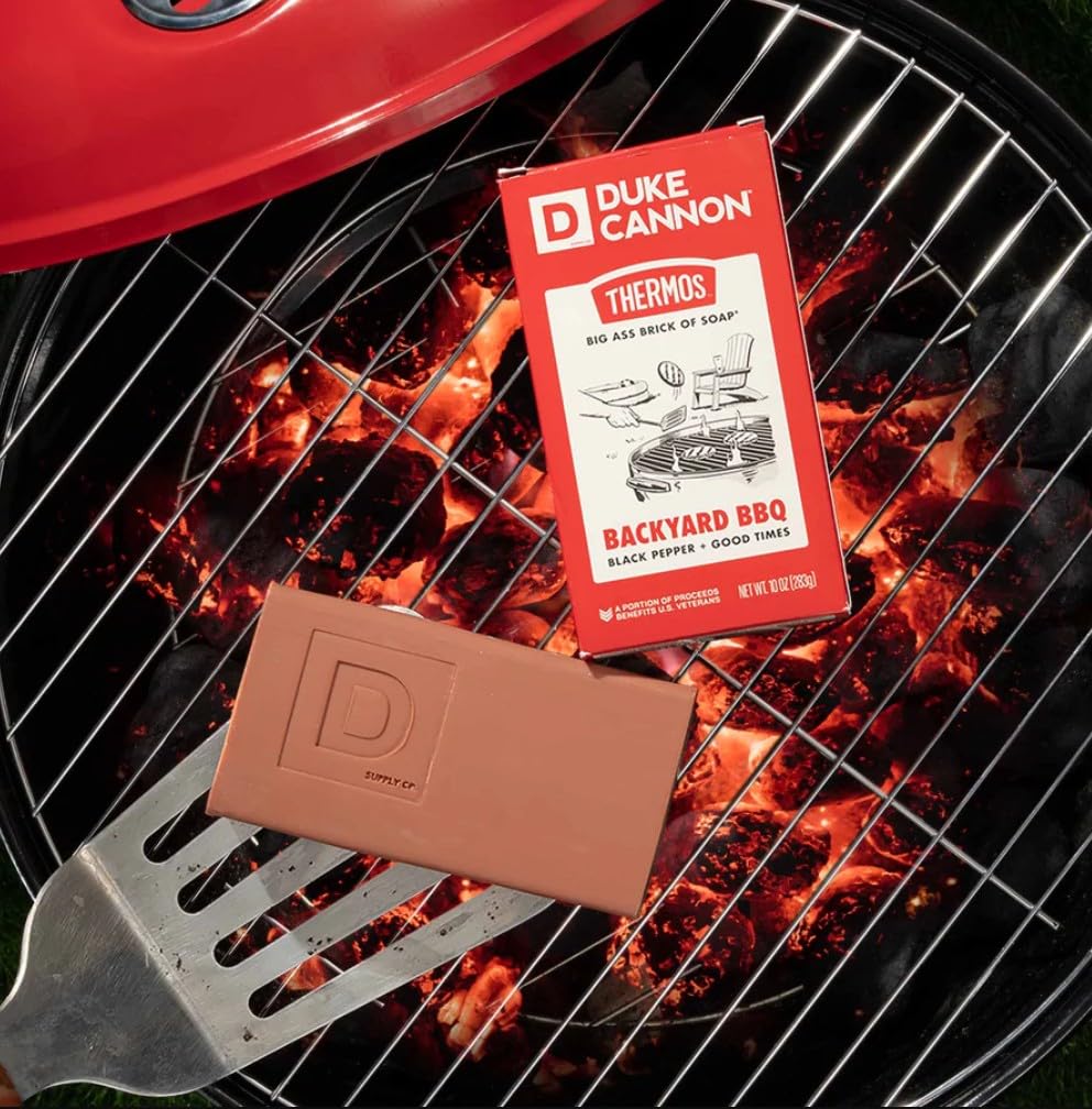 Duke Cannon x THERMOS Big Brick Bar Soap for Men, Backyard BBQ Scent, Extra Large 10 oz Bar
