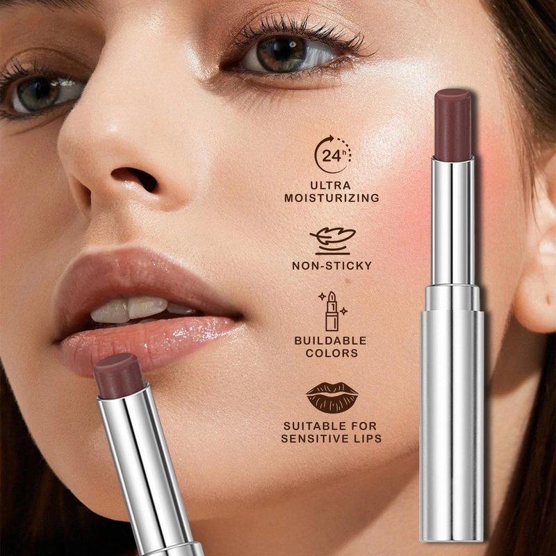 IFVGFB Honey Noir-Nude Honey Lipstick, Moisturizing Lip Color, Nourishing Lip Balm, Natural Lip Care, Long-Lasting Moisturization Non-Sticky (Nude)