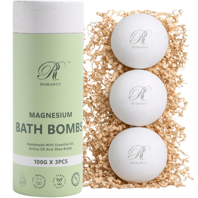 Magnesium Bath Bombs Gift Set – XL Epsom Salt Bath Bombs for Muscle Recovery, Stress Relief & Post-Workout Relaxation with Lavender & Arnica Spa Gift for Women & Men for Sore Muscles