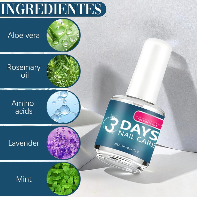 2 PCS 3 Days Nail Care, Keratin Amino Acid Formula for Strengthening & Hydration, Treatment for Dry, Weak, Fragile Nails