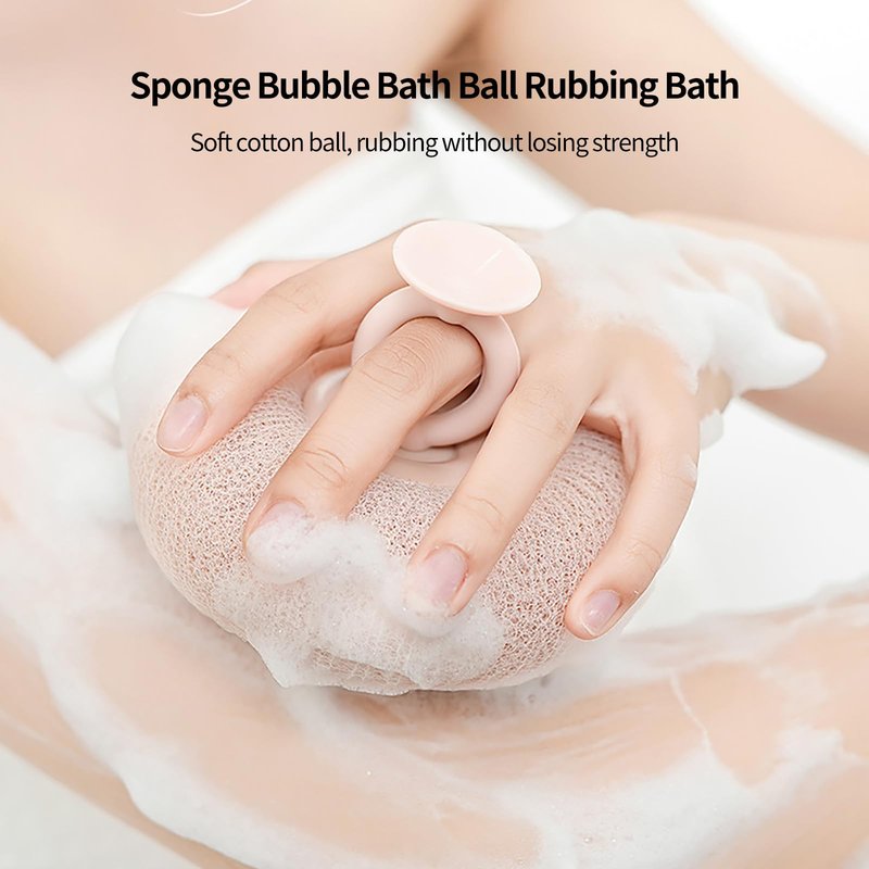 2-in-1 Sunflower Shower Sponge with Suction Cup | Exfoliating Bath Sponge for Soft Skin | Hypoallergenic & Eco-Friendly Body Scrubber for Spa-Like Luxury (4-Color Set)