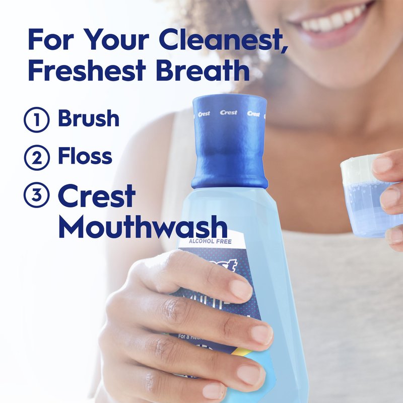 Crest Mouthwash Pro Health Multi-Protection, 1L, 2 Pack, 6-in-1 Benefits, Alcohol Free, Enamel Repair, Breath Freshener, Anti Cavity, Fluoride mouthwash, Bad Breath Treatment for Adults, Contains CPC