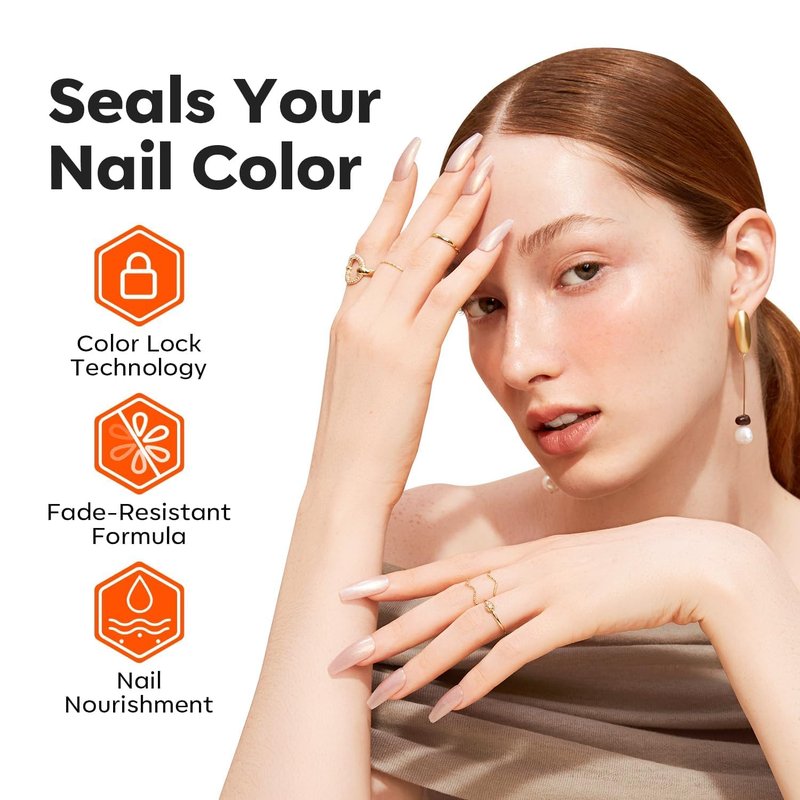 modelones Nail Polish Set, 6 Colors Chrome Pearl Shimmer Pink Purple White Aurora Iridescent Green Quick Dry Nail Polish Kit Gifts for Women 2025 Salon DIY Manicure Kit