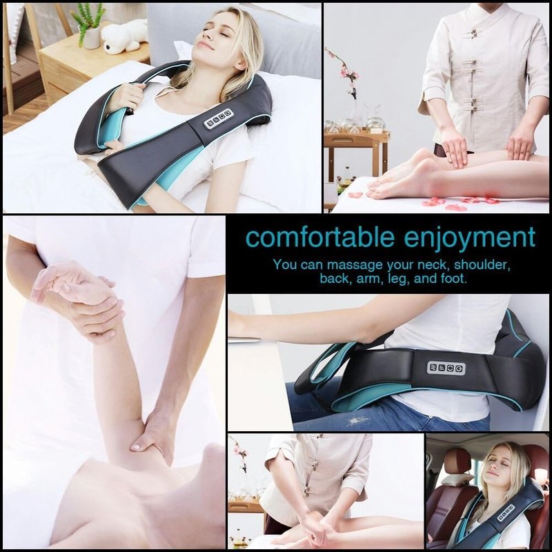 Mo Cuishle Shiatsu Neck and Back Massager with Heat - Electric 4D Deep Tissue Relief | Perfect Gift for Dad, Mom, and Couples