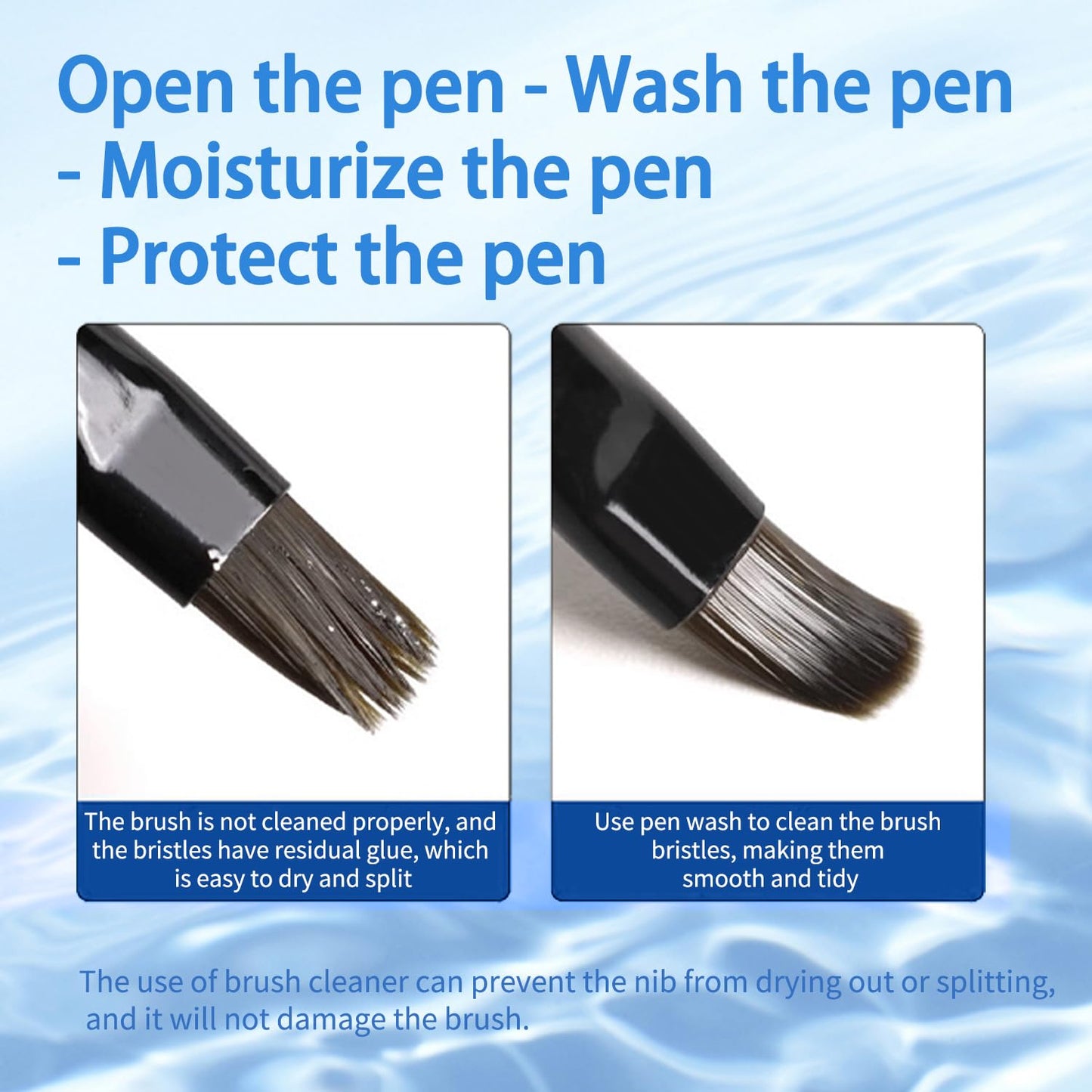 Skiennix Nail Brush Cleaner - 40ml Acrylic Solution for Effortless Nail Art Tool Cleaning