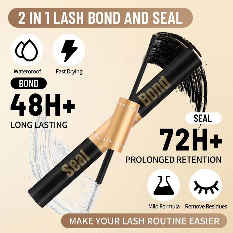 Skiennix Lash Extension Kit - 280pcs D Curl Cluster Lashes with Bond, Seal & Tweezers | 10-16mm Mixed