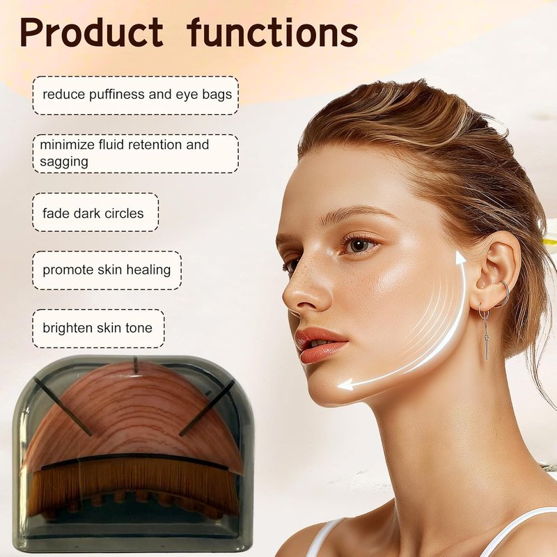 Lymphatic Contour Face Brush & Massager - Sculpting & Lift for Defined Jawline & Glowing Skin, Ergonomic Design to Relieve Fatigue for All Skin Types (1PCS)