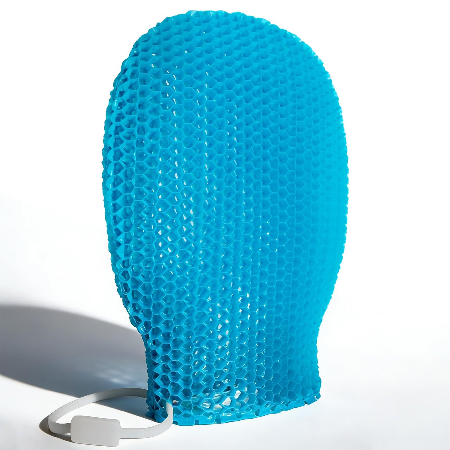 Bath Mitt - Exfoliating Glove, Honeycomb Body Scrubber,Massage Body Scrub Gloves for Home Spa,Mitt Sponges for Cleaning Body,Deep and Gentle,Fast foaming (Blue(Softer,Small Size))