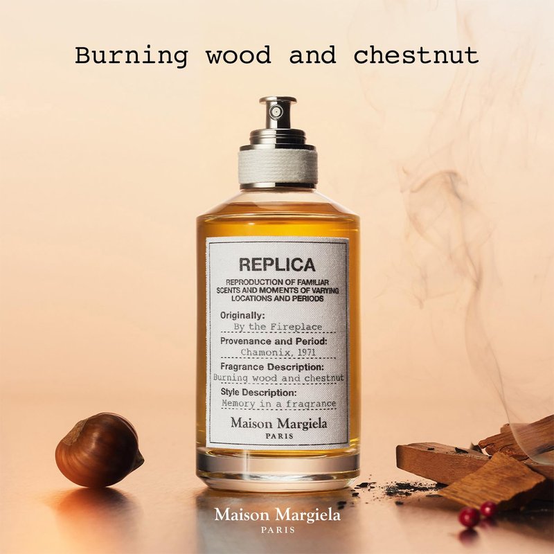 Maison Margiela - Replica By The Fireplace Eau de Toilette - Warm & Spicy Fragrance with Chestnut, Wood & Vanilla