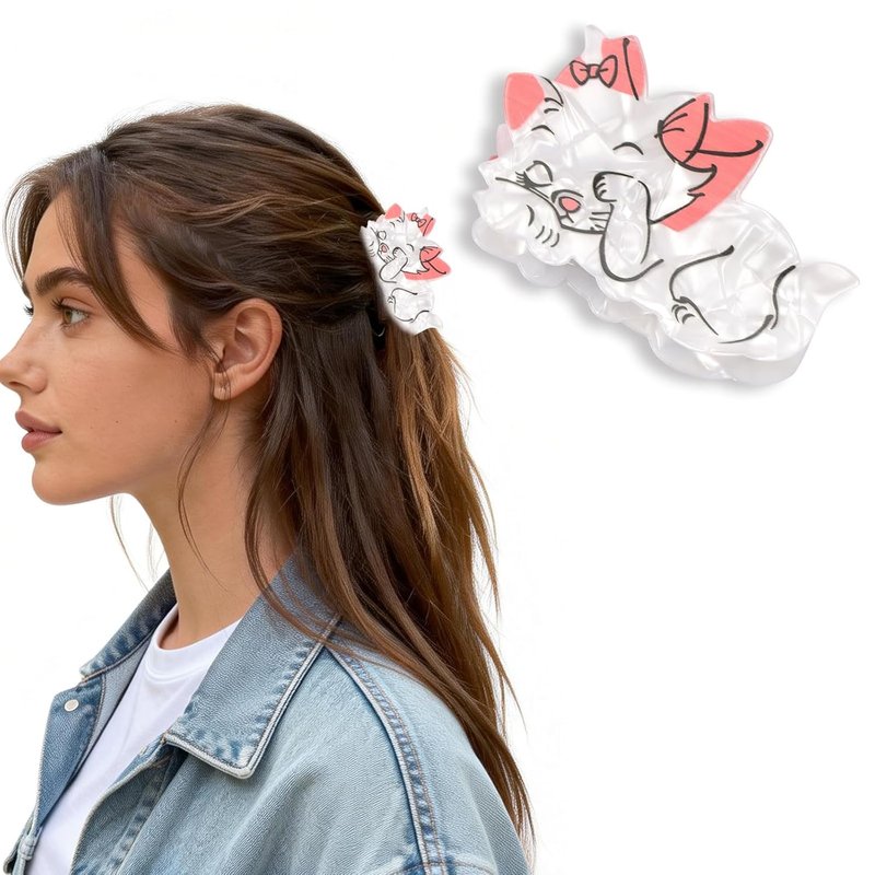 Skiennix Cat Hair Claw Clips - Funny Pink Accessories for Cat Lovers | Perfect Gift for Birthdays & Holidays