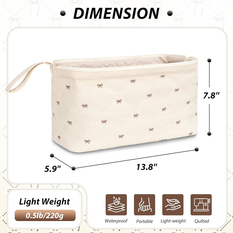 Shark Flex Style Case - Travel Hair Dryer Bag for Dyson Airwrap | Quilted Organizer for Women (Beige)
