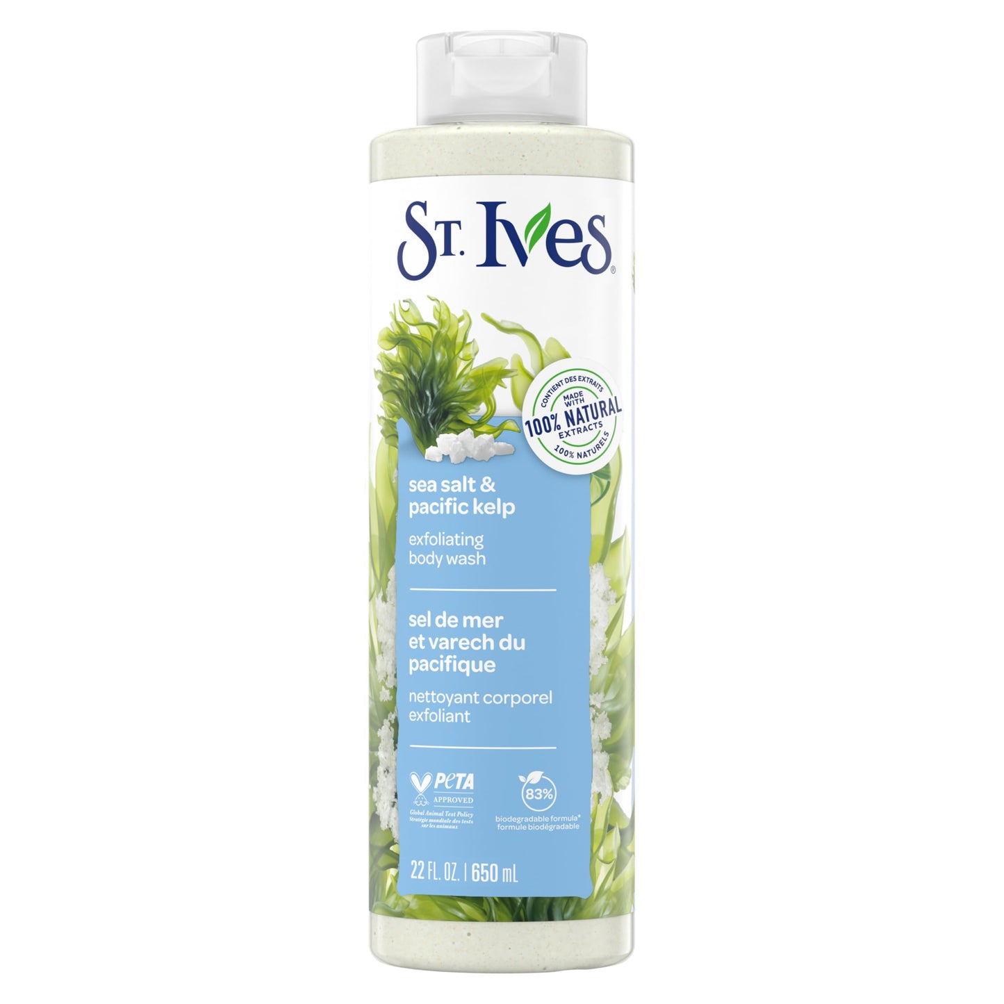 St. Ives Sea Salt & Pacific Kelp Exfoliating Body Wash 22 Fl Oz
