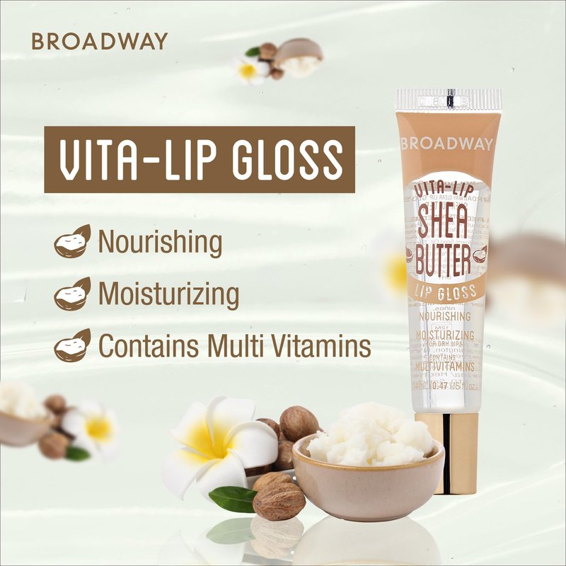 Ruby Kisses Broadway Vita-Lip Clear Lip Gloss (48 Pack), Ultra-Hydrating & Soothing Formula with Vitamins, High-Shine Non-Sticky Finish Lip Balm with Mint, Rosehip, Coconut, Mango, Argan, Honey, Shea