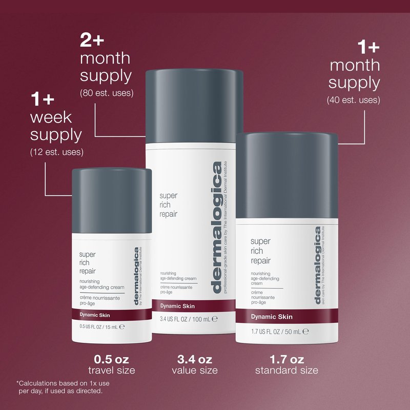 Dermalogica Super Rich Repair Anti-Aging Super-Concentrated Face Moisturizer - Help Replenish Skin's Natural Moisture Levels, 1.7 fl oz