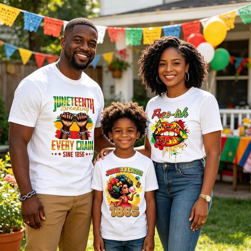 Juneteenth Iron-On Transfers by [Brand Name] - Celebrate Black History with Vibrant Heat Transfer Decals | 3 Sheets