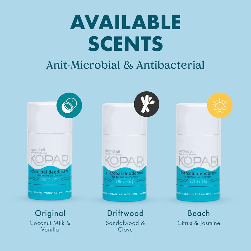 Kopari Coconut Deodorant - Aluminum Free, Non-Toxic & Plant-Based - Long Lasting Protection, 2 oz