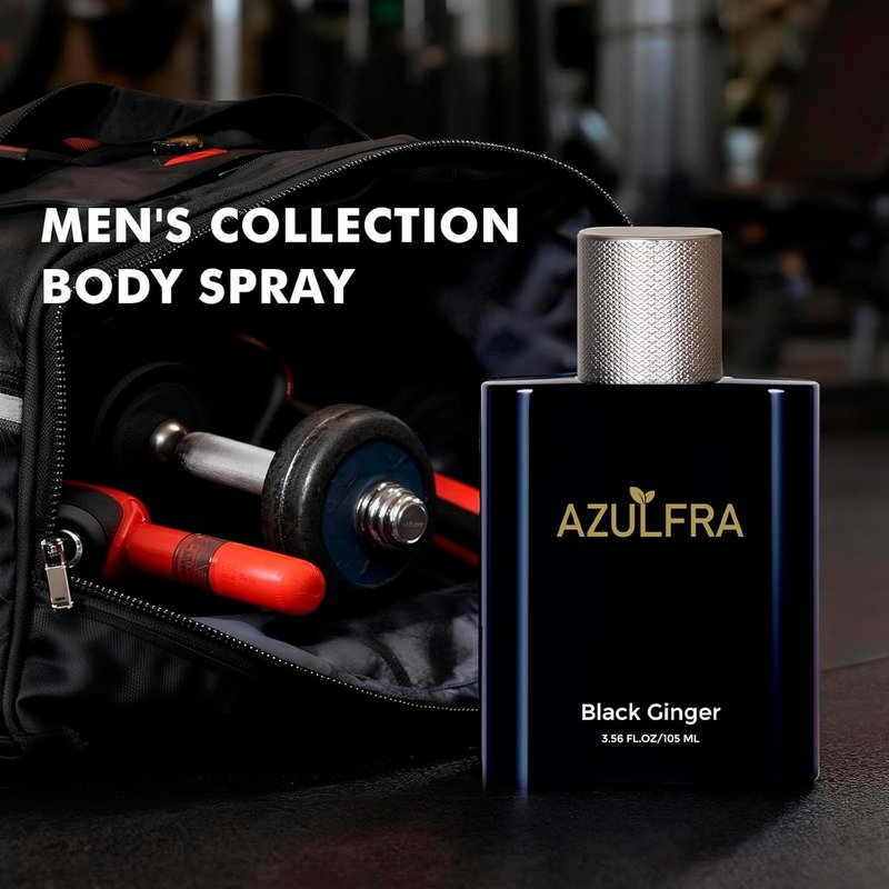 Azulfra Body Spray for Men - Refreshing Citrus & Sandalwood Scent | 3.56 Fl. Oz