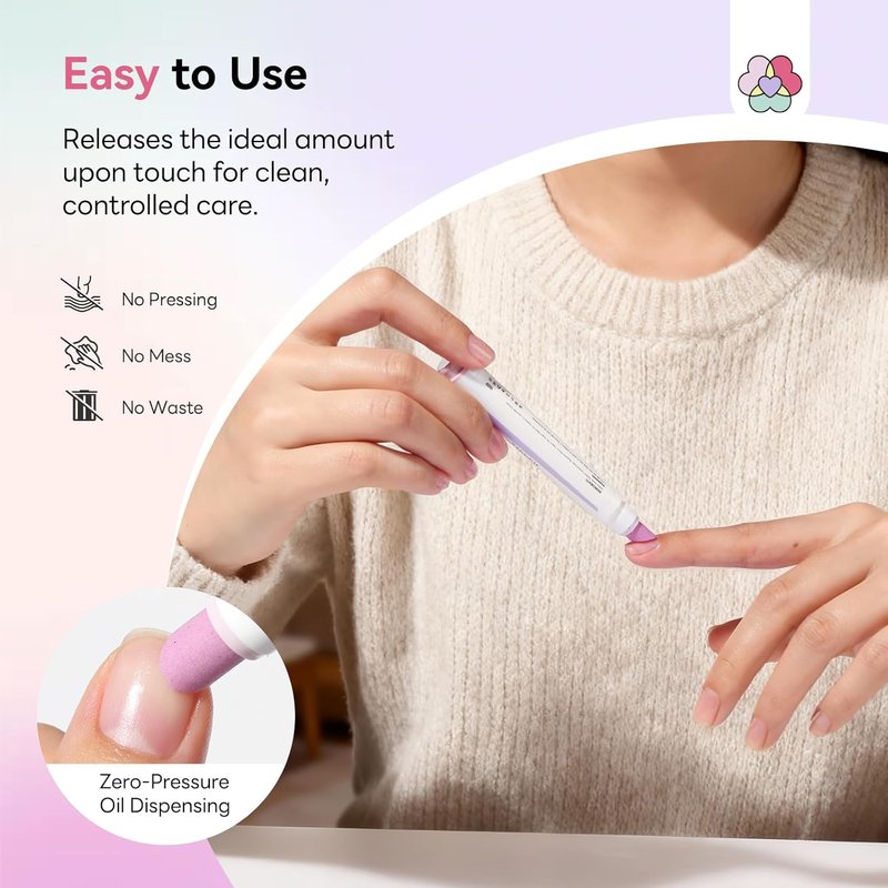 SAVILAND Cuticle Remover Pen - Ceramic Pusher & Nourishing Oil for Nail Care | 4.5ml, 2PCS