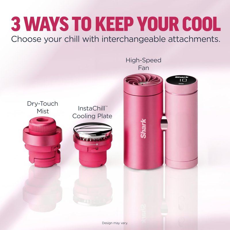 Shark ChillPill – The Only 3-in-1 Personal Cooling System with Fan, InstaChill Cooling Plate & Dry-Touch Mist – Portable, Handheld, Drops Skin Temp Up to 16°F, 10 Speeds, Matcha, FA022GN