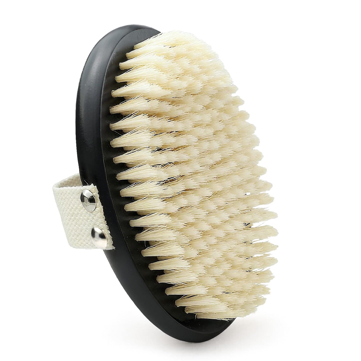Dry Body Brush for Lymphatic Drainage – Soft Natural Bristles Exfoliator for Sensitive Skin, Cellulite & Circulation, Wooden Grip Bath Brush for Glowing Skin