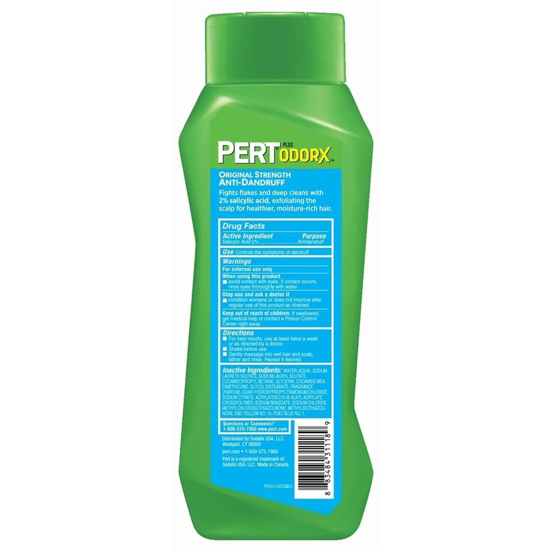 Pert Plus 2-in-1 Shampoo & Conditioner - Dandruff Control Formula | 25.40 oz (Pack of 5)