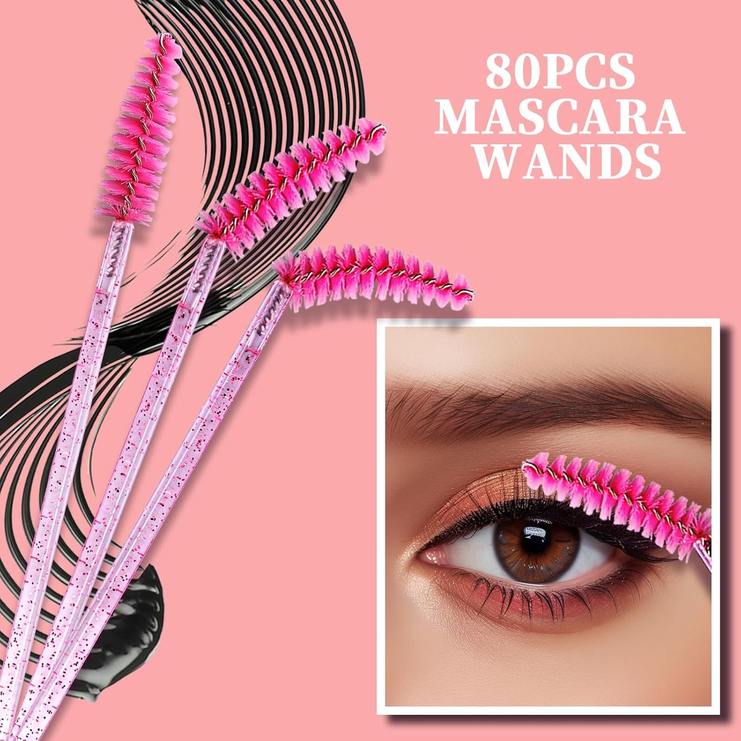 Teenitor Disposable Makeup Applicators Kit - 310PCS Mascara Wands, Eyeshadow & Lip Applicators | Essential Tools for Makeup Artists