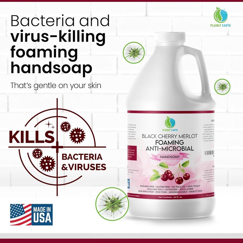 Antibacterial Hand Soap - Moisturizing Liquid Refill | Black Cherry Merlot, 64 oz