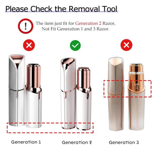 Flawless Facial Hair Remover Replacement Heads - Gen 2 (4 Pack) for Women
