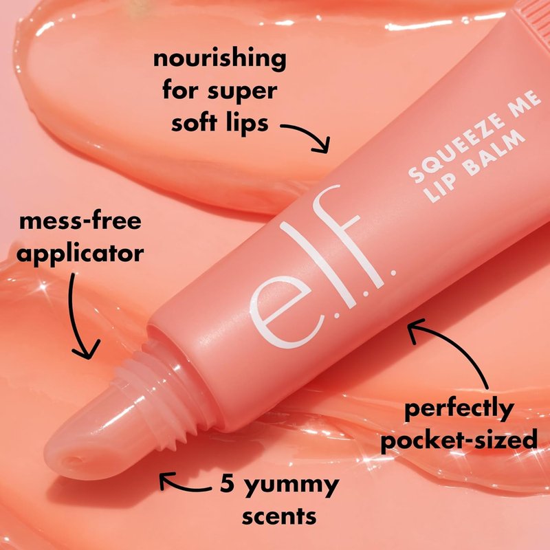 e.l.f. Squeeze Me Lip Balm - Moisturizing Sheer Tint with Hyaluronic Acid | Vegan & Cruelty-Free