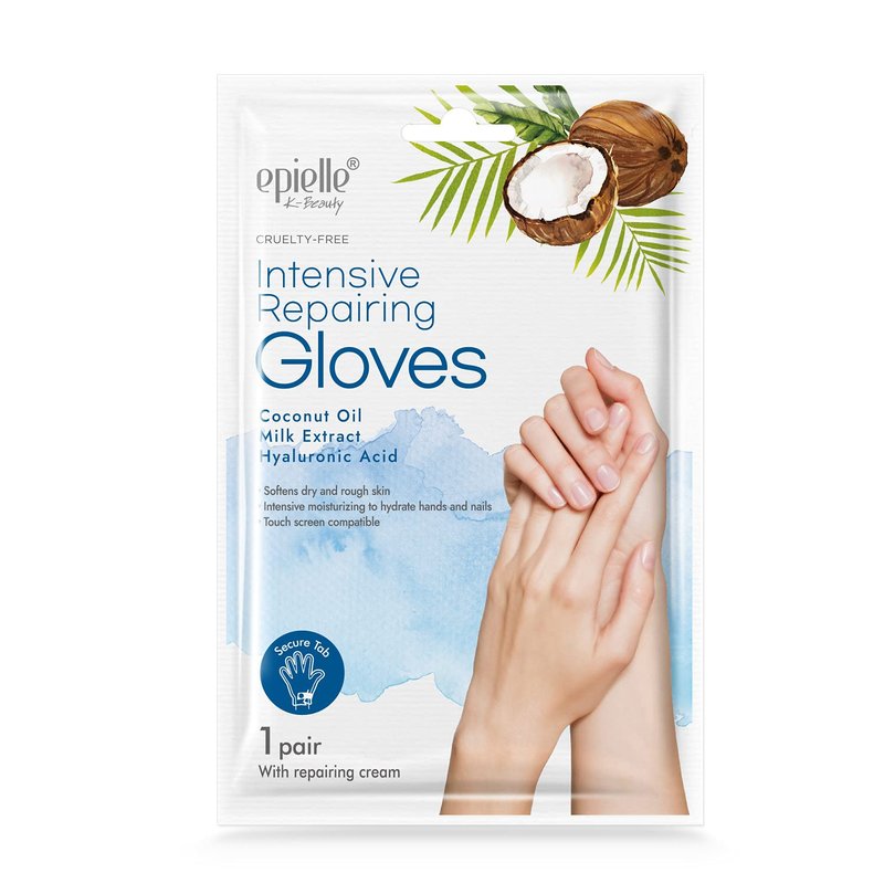 Epielle Hand Mask Set - Deep Moisturizing Gloves with Shea Butter for Dry Skin | 5 Pairs Spa Gift