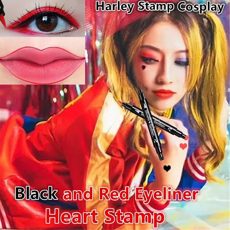Black Liquid Eyeliner Stamp - Heart Shape Waterproof Makeup Pen | Long-Lasting Smudge-Proof 1 PC