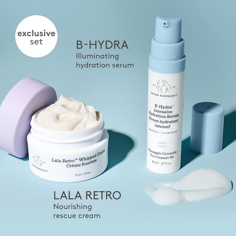 Drunk Elephant Hydrate and Nourish Skincare Kit - Travel Size | Clean, Cruelty-Free, Dermatologist-Tested