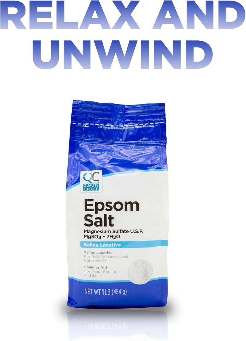 Epsom Salt Soaking Solution - Magnesium Sulfate for Aches & Pains | 1 Pound Bag