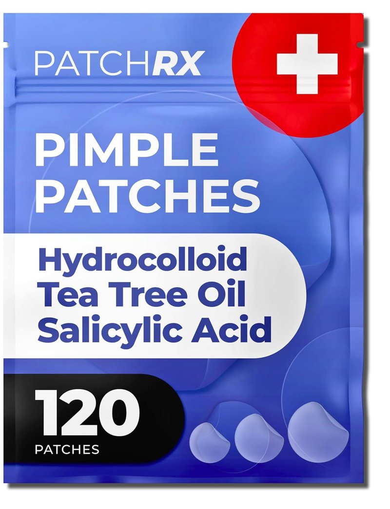 PatchRx Salicylic Acid Pimple Patches - 120 Pack of Acne Treatment Dots with Tea Tree Oil for Clear Skin