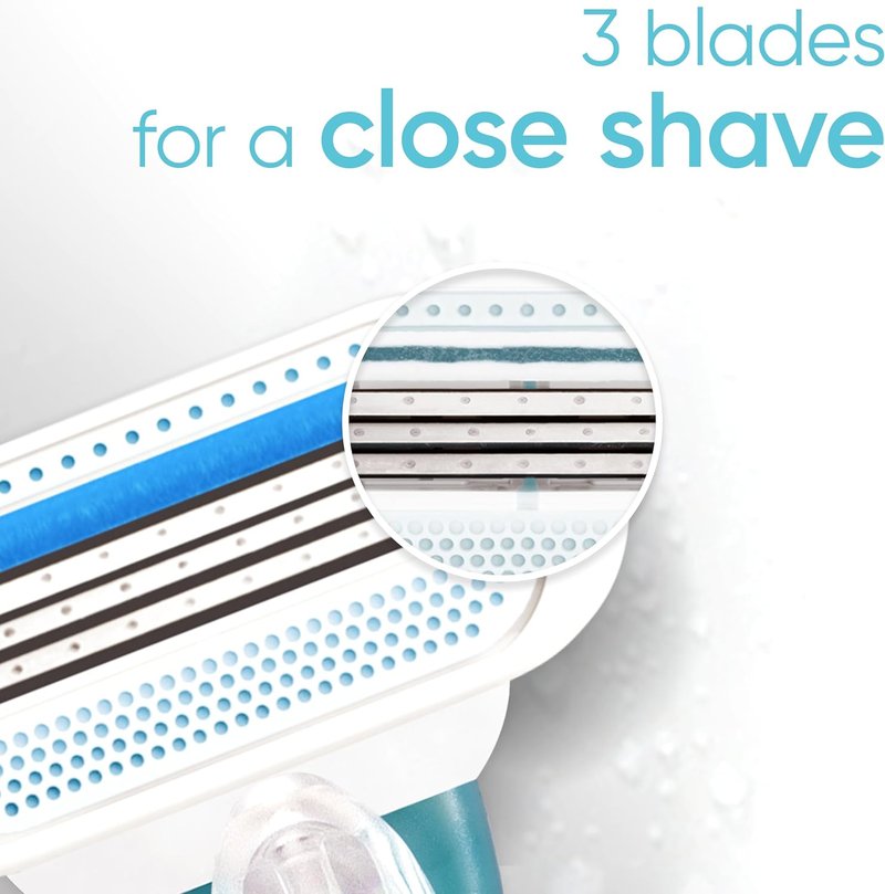 Gillette Venus Smooth Women's Razor - Soft-Grip Handle + 6 Refills for Effortless Shaving
