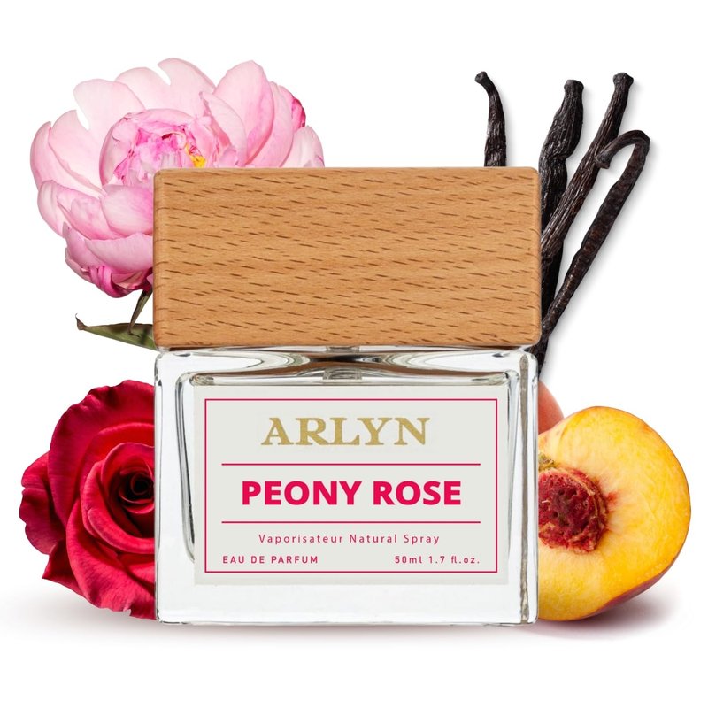 ARLYN Peony Rose Eau de Parfum, Peach-Rose-Vanilla, Long-Lasting Perfume for Women, Vegan, Cruelty Free, Made In USA - 50 ml | 1.7 FL Oz