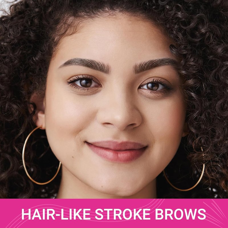 iMethod Microblading Eyebrow Pen - 2-in-1 Dual-Ended Pencil with 4-Fork & Brush Tips for Natural Brows | Dark Brown