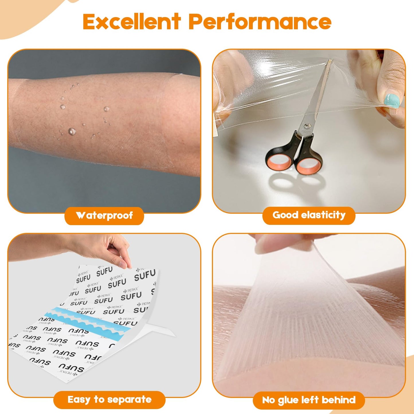 Tattoo Aftercare Bandage Roll - 10.9 Yards x 3.9 Inch Waterproof Tattoo Film Recovery Second Skin - Customizable Transparent Adhesive Protective Shield Tattoo Healing Film for New Tattoos
