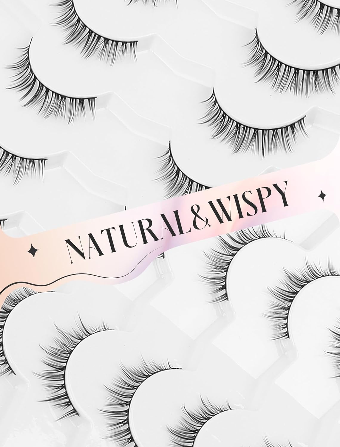 Skiennix Natural Eyelashes - Wispy Short Fake Lashes for a Natural Look | K17