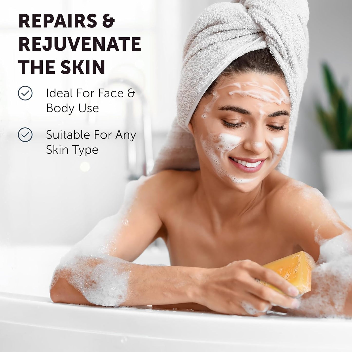 VALITIC Kojic Acid Dark Spot Remover Soap - Turmeric & Vitamin C Infused | 3 Pack with African Net