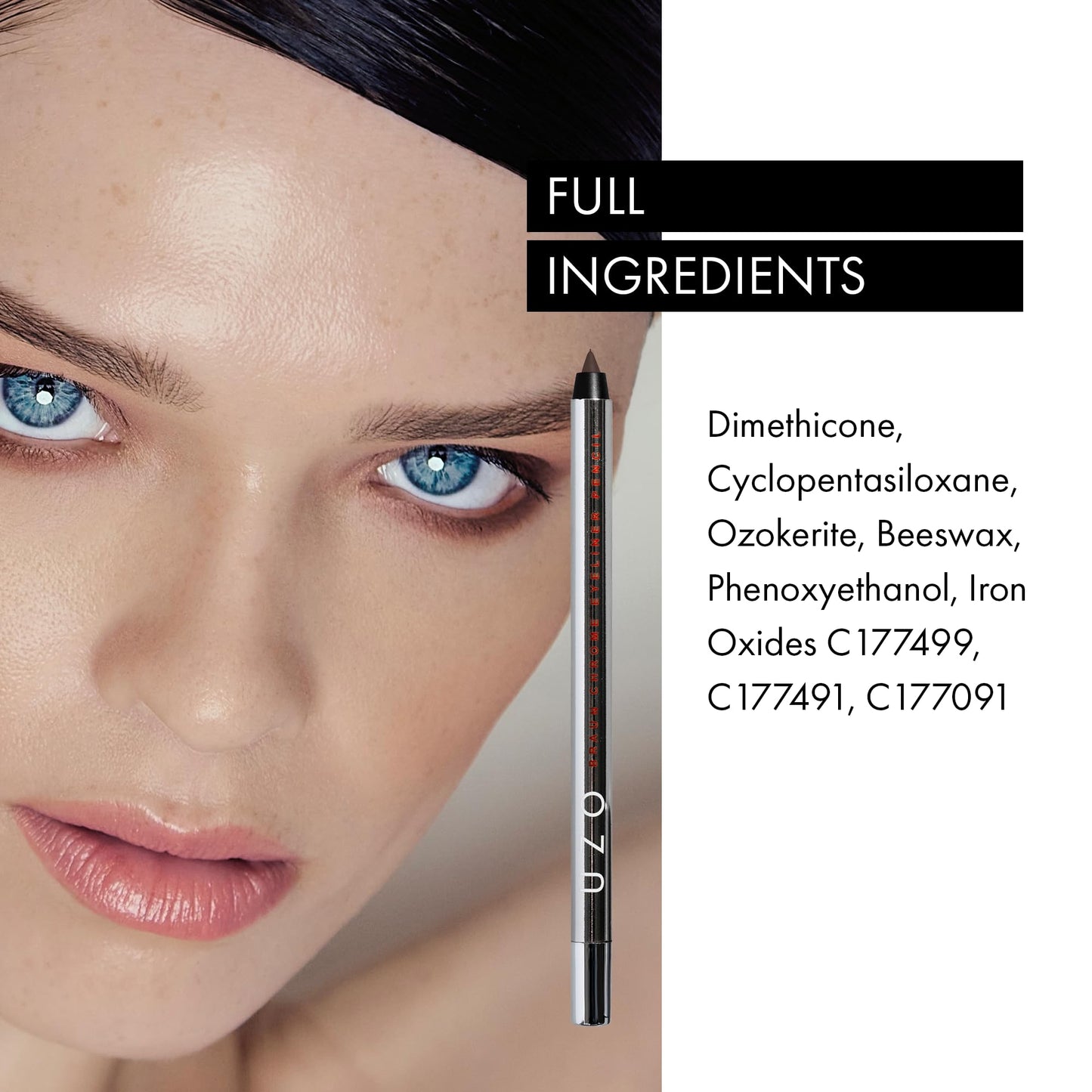 UZO Waterproof Eyeliner Pencil – Brown Smudge-Proof Long-Lasting Matte Eye Liner, High-Pigment Creamy Formula, Smooth Glide Precision, Vegan & Cruelty-Free (Braun Chrome)