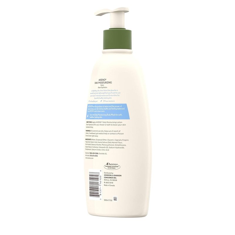 Aveeno Sheer Hydration Daily Moisturizing Lotion - Lightweight, Fast-Absorbing Formula for Dry Skin | 18 fl. oz