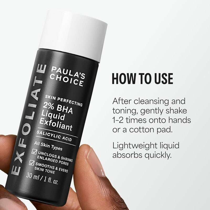 Paula's Choice Skin Perfecting 2% BHA Liquid Exfoliant - Salicylic Acid Facial Polish for Pores & Fine Lines | Fragrance-Free