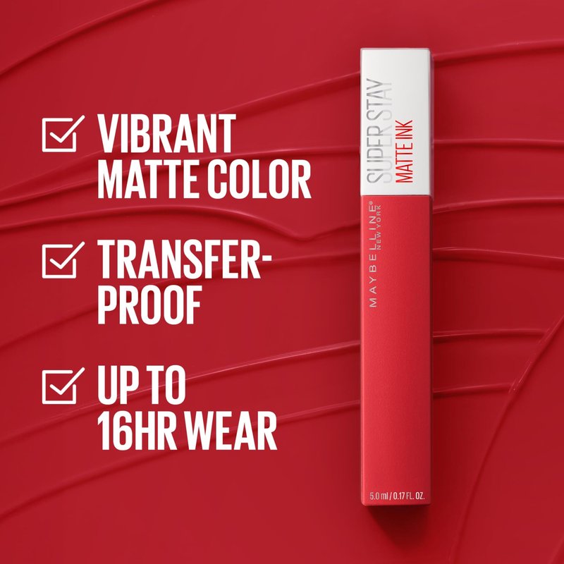 Maybelline Super Stay Matte Ink Liquid Lipstick Makeup, Long Lasting High Impact Color, Up to 16H Wear, Huntress, Muted Grey, 1 Count, Packaging May Vary