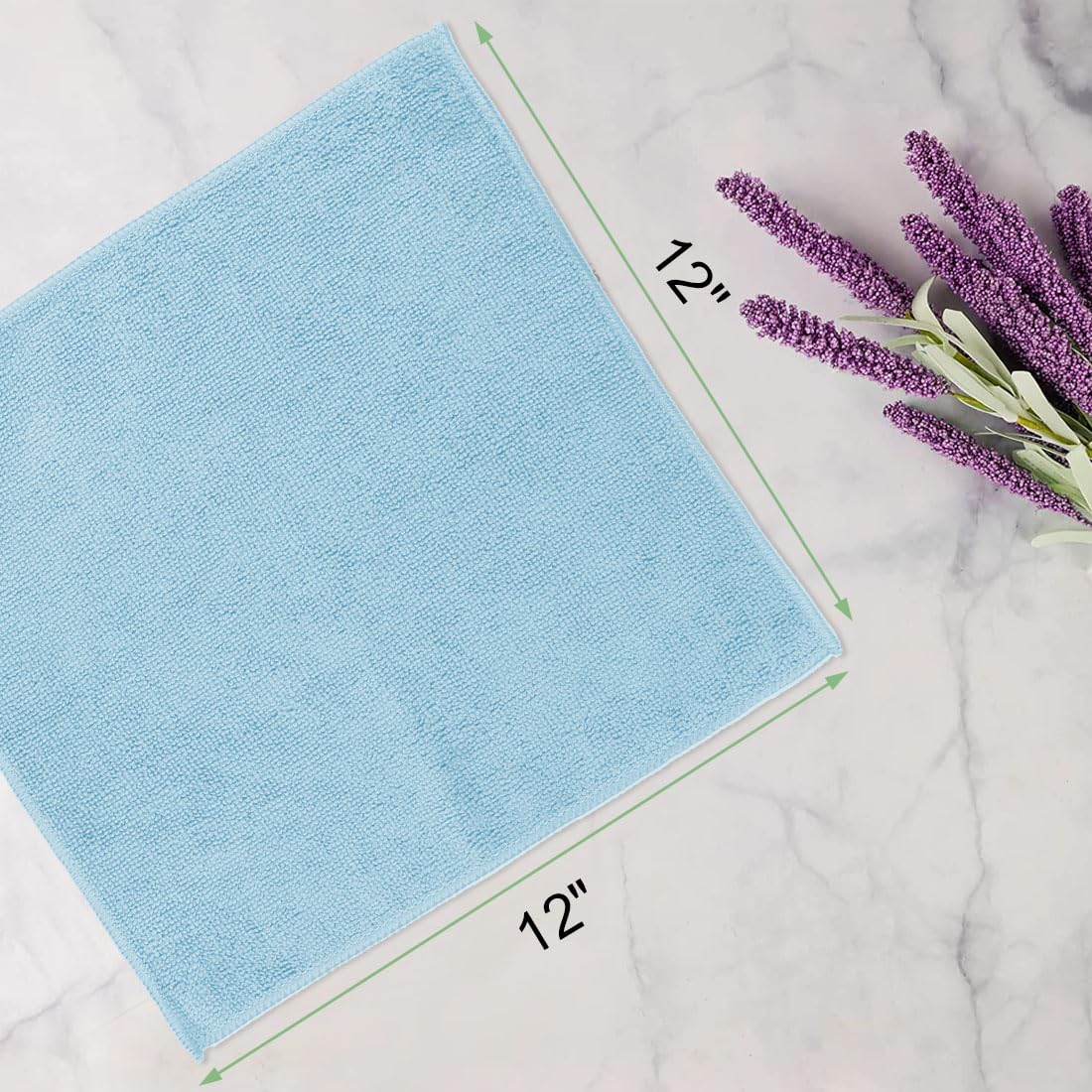 UNIMADE Washcloths - 20 Pack - Face Towels (12" x 12"), Highly Soft Wash Cloths and Hand Towels, Fast Drying Multi-Purpose Microfiber Cleansing Cloths for Bathroom, Hotel, Spa, and Salon - Blue