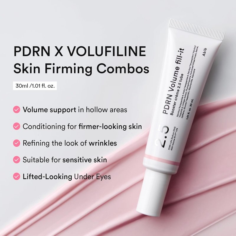 Abib PDRN Volume Fill-It Booster Cream - Facial Plumping with 15,000ppm Peptides | Anti-Aging for Forehead, Smile Lines & Neck | 1.01 fl oz