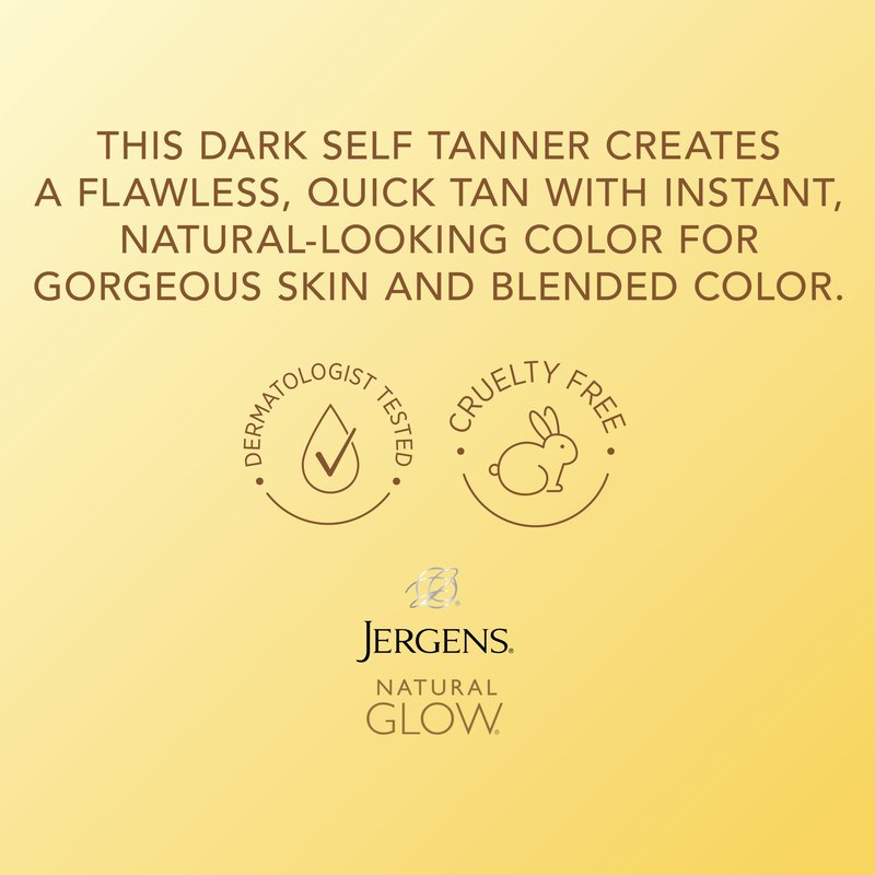 Jergens Natural Glow Instant Sun Body Mousse, Self Tanner for Light Bronze Tan, Sunless Tanning Body Bronzer for Natural Looking Color Instantly, 6 Oz